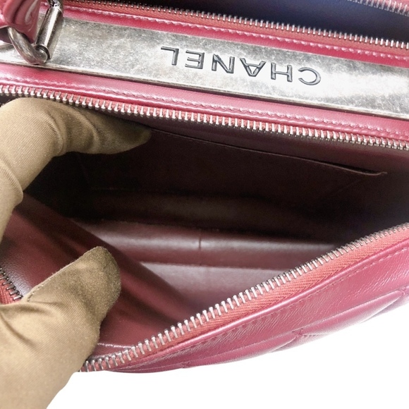 LOUIS VUITTON Trendy CC 2WAY Bag Bordeau Calf Handbag - Picture 8 of 9